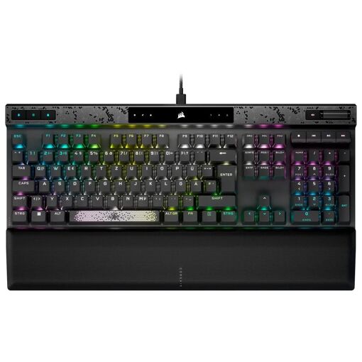Clavier de jeu Corsair K70 MAX, Agencement allemand, Noir