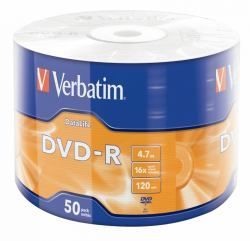 Verbatim 50x DVD-R 4,7 GB (120 minutos) 16x Plata Mate