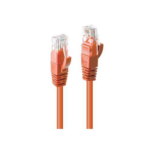 Lindy CAT6 Molded Cable, Orange