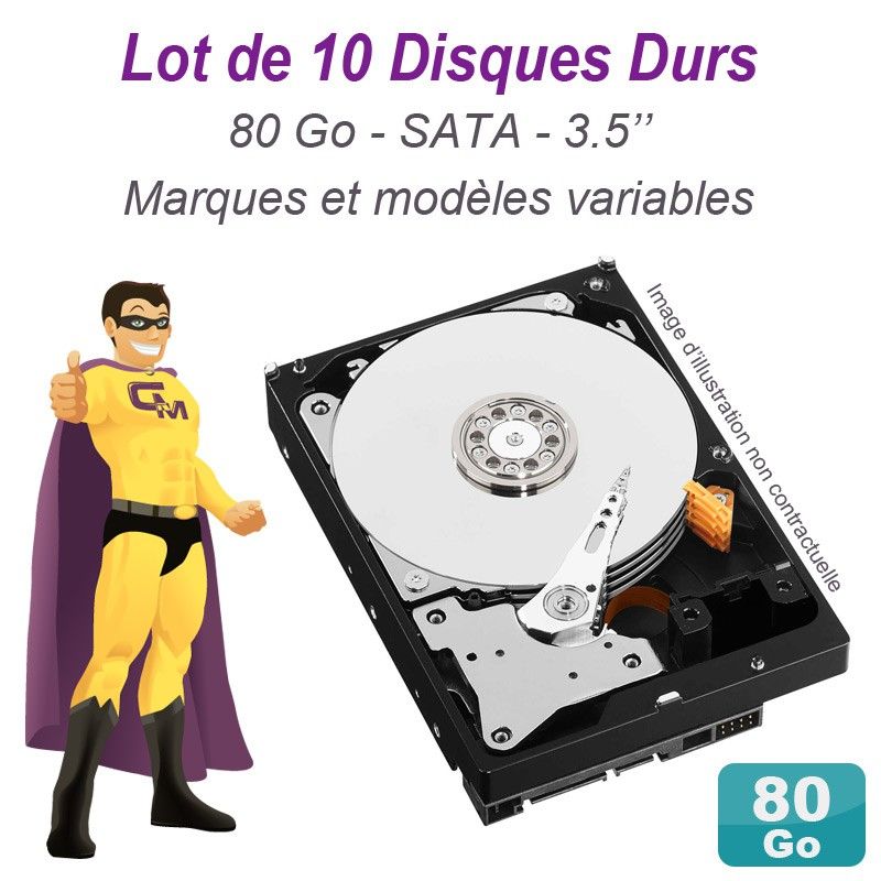 10x 80GB 3.5" SATA Hard Drives (WD, Samsung, Hitachi)
