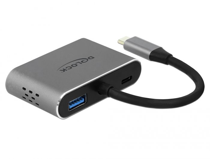 Estación de acoplamiento Delock USB 3.2 Gen 1 Tipo C, gris