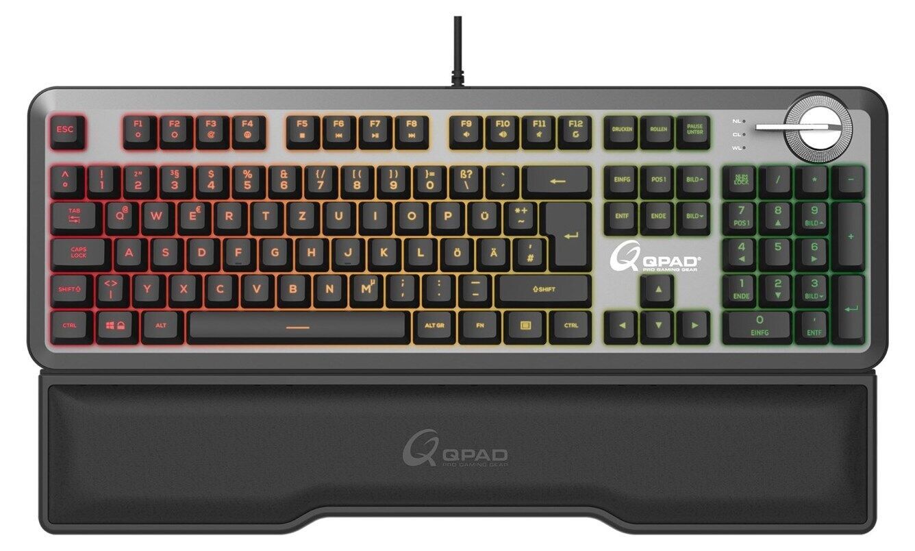 Qpad Mk-95 Pro - Mechanical Gaming Keyboard with Switch, RGB Backlighting and Wrist Rest
