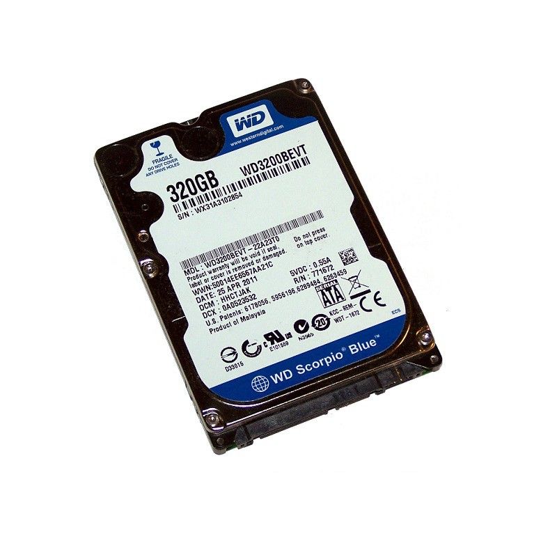Western Digital 320GB 2.5-inch SATA HDD Scorpio Blue WD3200BEVT