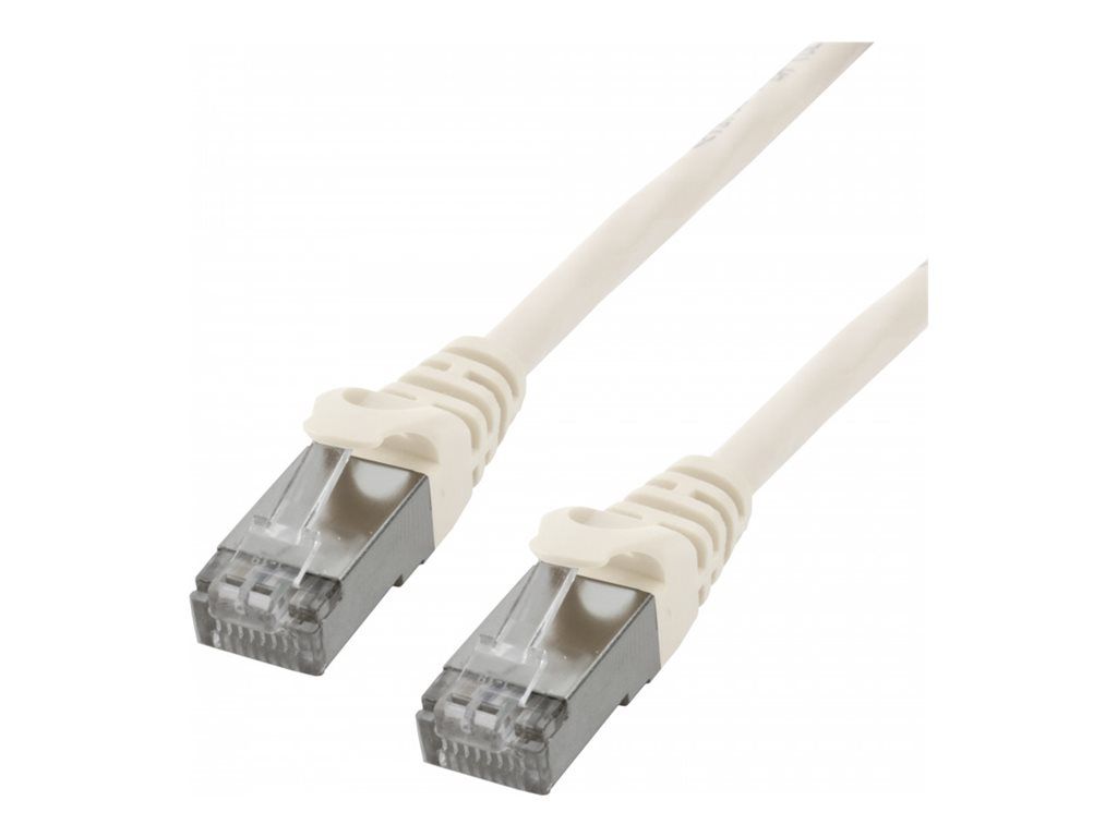 Cable MCL Cat6 RJ45, 2 m, Pareja Trenzada con Blindaje (FTP), Blanco