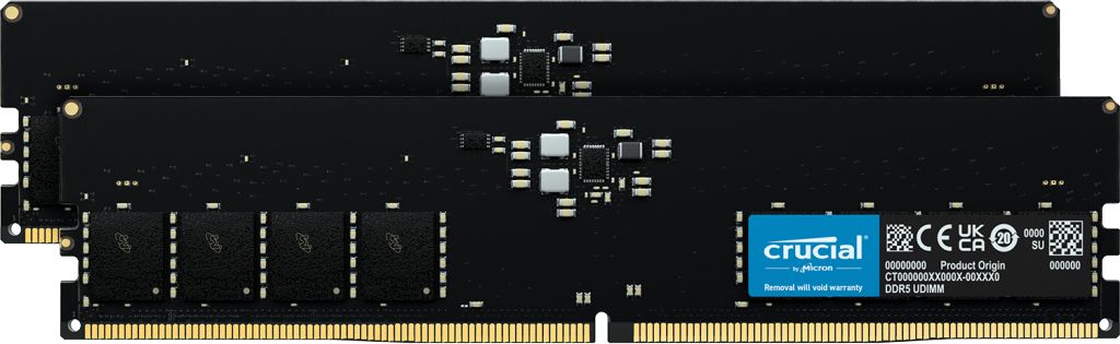 Crucial 64GB (2x32GB) DDR5 Memory Module, 5600MHz, 288-pin DIMM