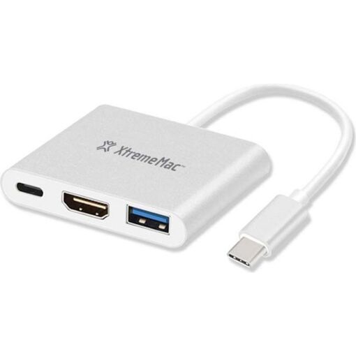 Hub Xtrememac USB C - 3 Puertos (HDMI, USB-A, USB-C PD)