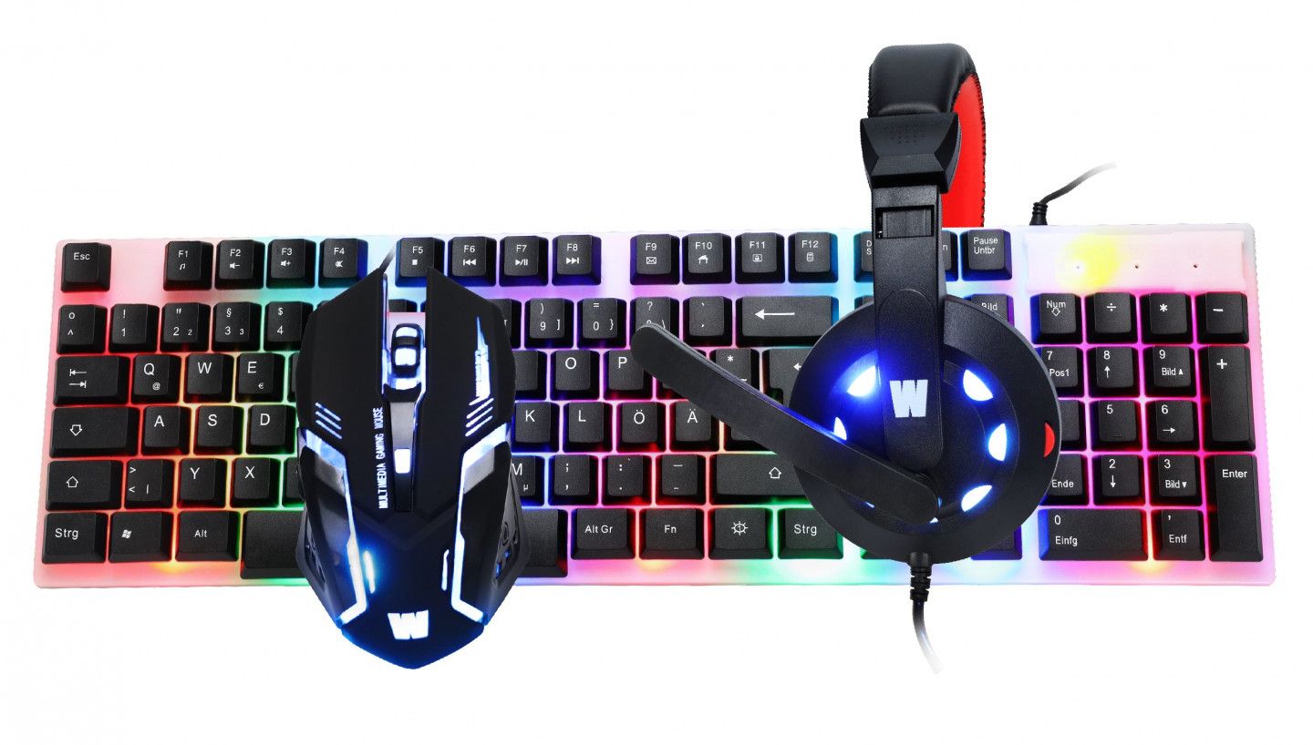 WASDkeys GS80 Keyboard and Mouse Set, USB Black
