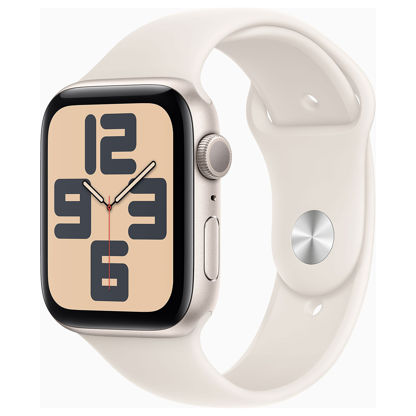 Apple Watch SE GPS (2024) 44 mm Aluminium Stellar Light Sport Wristband M/L 