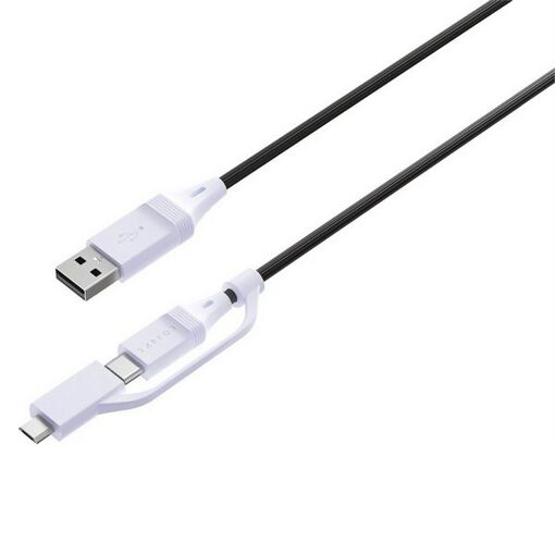 Câble USB-C Raptor Gaming - 2,75 m CC200 Blanc pour Jouer et Charger PS5, Xbox Series XS, Nintendo Switch et Mobile