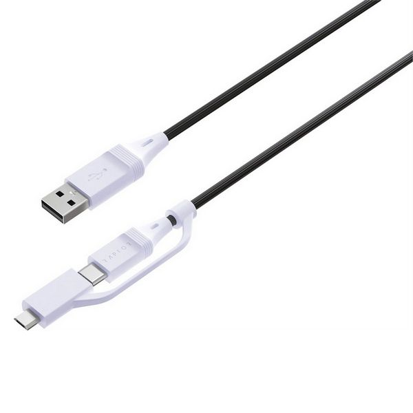 Cable USB-C Raptor Gaming - 2,75 m CC200 Blanco para Jugar y Cargar PS5, Xbox Series XS, Nintendo Switch y Móvil