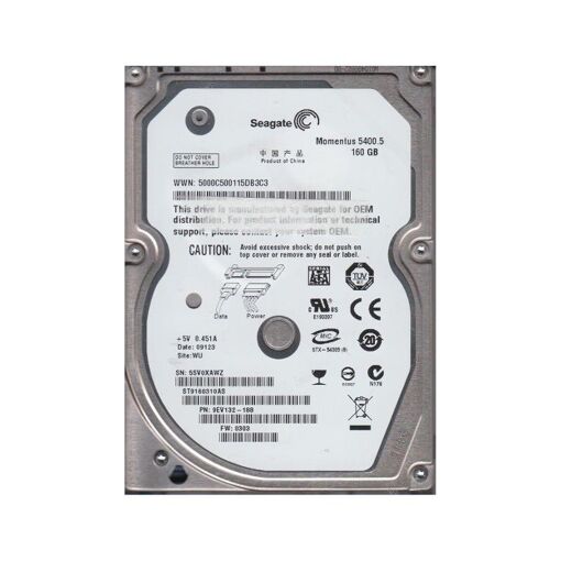 Seagate Momentus 5400 2.5-inch Internal Hard Drive - 160GB, SATA II, 5400RPM, 8MB Buffer
