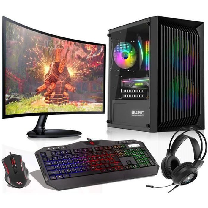Kit de juego VIST - Ryzen 5, 32GB de RAM, RTX 3050, SSD de 1TB, Pantalla LCD de 24", Windows 11 Pro