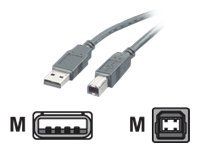 Roline USB Cable - USB A to USB Type B - 2.0 - 80 cm - Black
