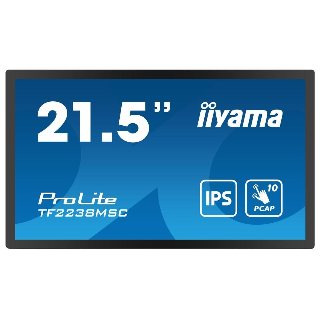 Iiyama ProLite TF2238MSC-B1 21.5" LED Monitor - Touchscreen, Full HD (1080p), IPS, 600 cd/m², 5ms Response Time