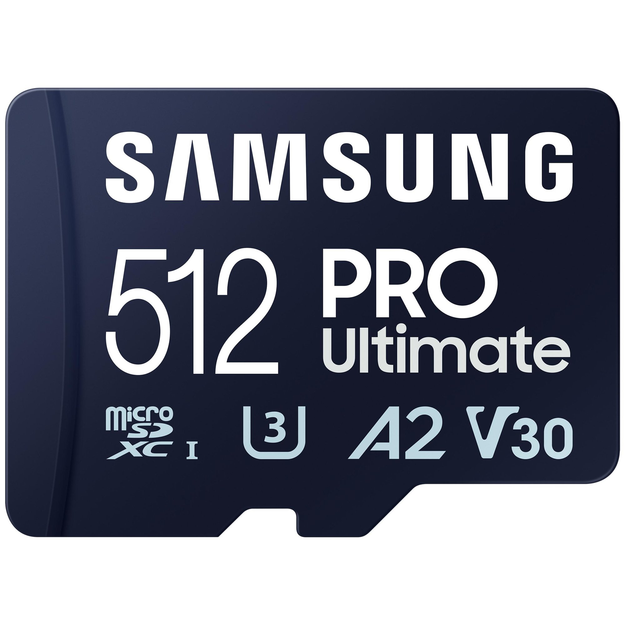 Carte mémoire Samsung PRO Ultimate MB-MY512SA - Carte flash (adaptateur SD inclus) - 512 Go - A2 / Classe vidéo V30 / UHS-I U3 - microSDXC UHS-I - Bleu