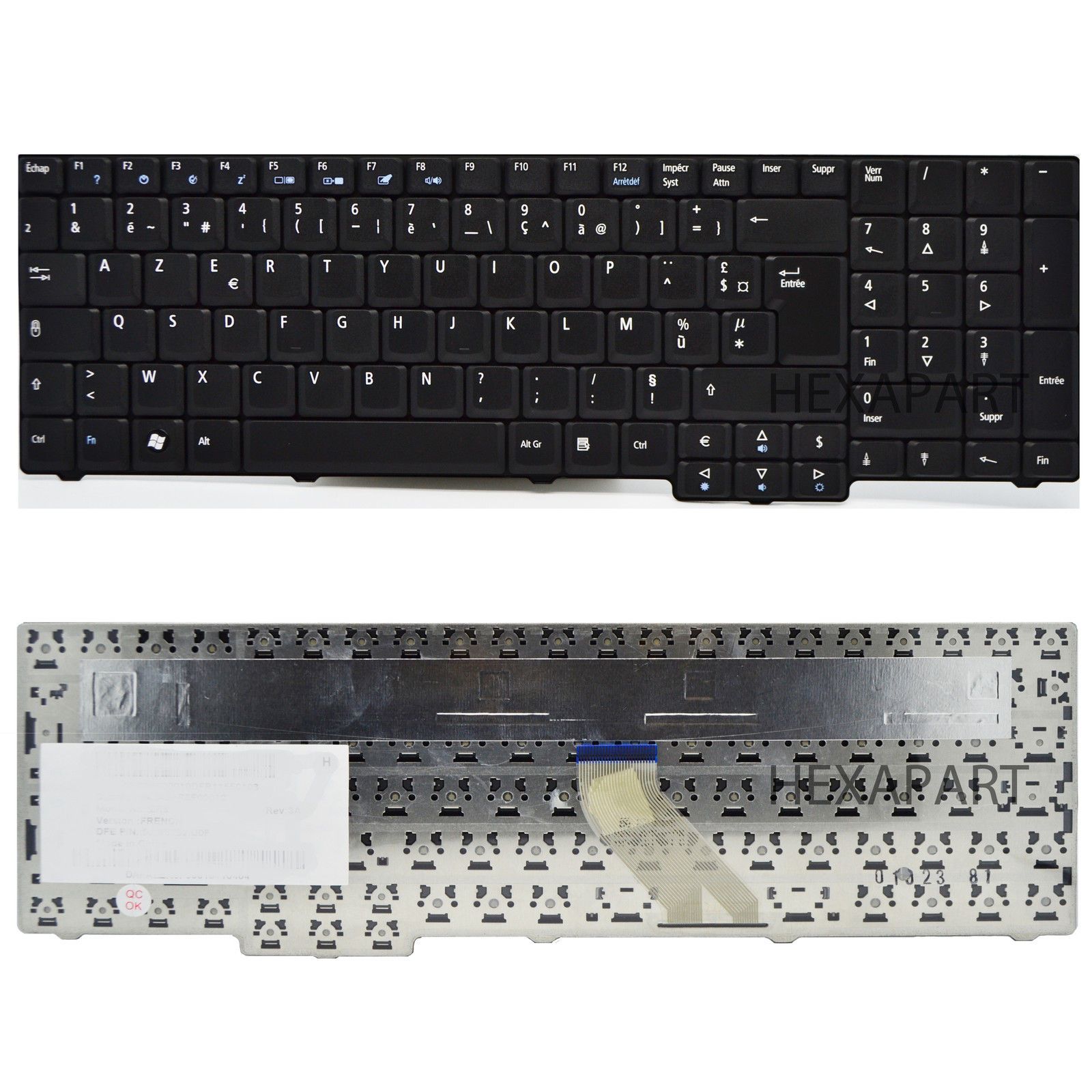 Hexapart Laptop Keyboard for Acer Aspire 8930 Series (Size, Color, Capacity)