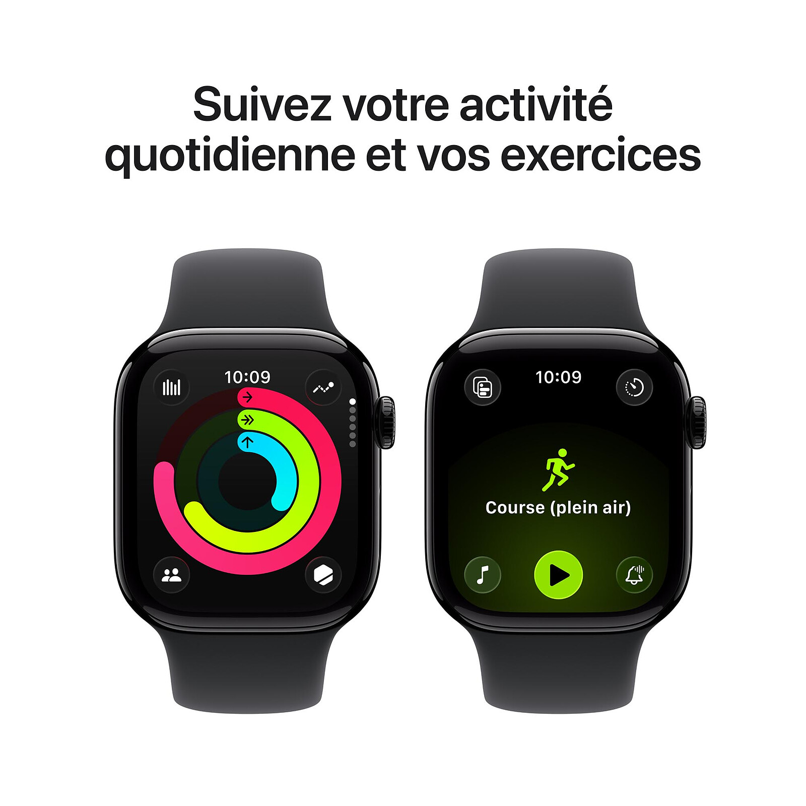 Apple Watch Series 11 GPS 42 mm Jet Black Aluminium Sport Band Black M/L