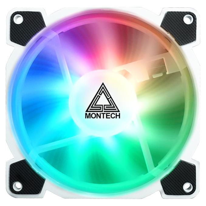 Montech Z3 PRO ARGB Fan, 12cm White Computer Case Fan, 3-Pack