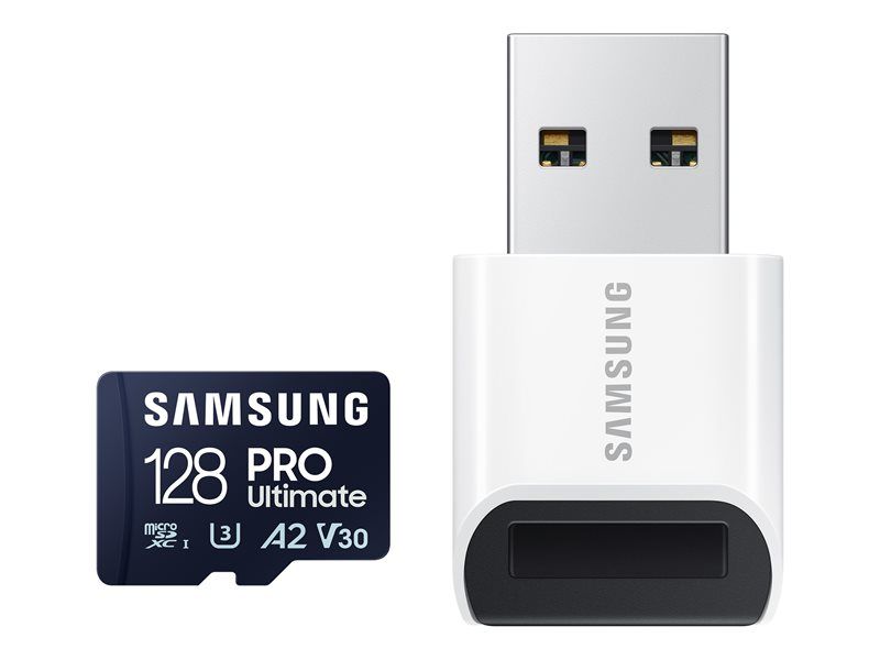 Carte mémoire Samsung PRO Ultimate 128 Go microSDXC - Bleue