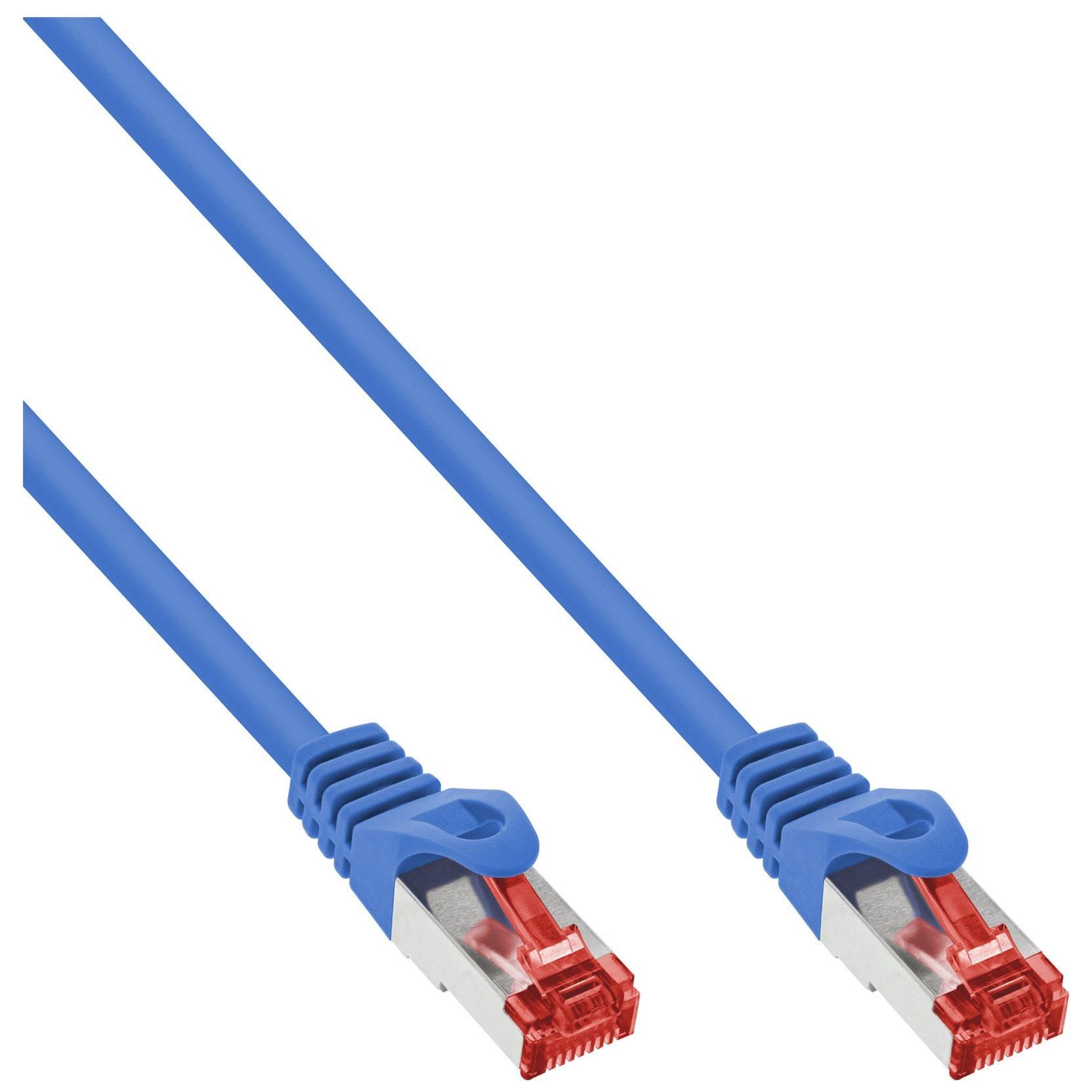 INTOS ELECTRONIC CAT 6 Shielded Twisted Pair Cable, 15m, Blue