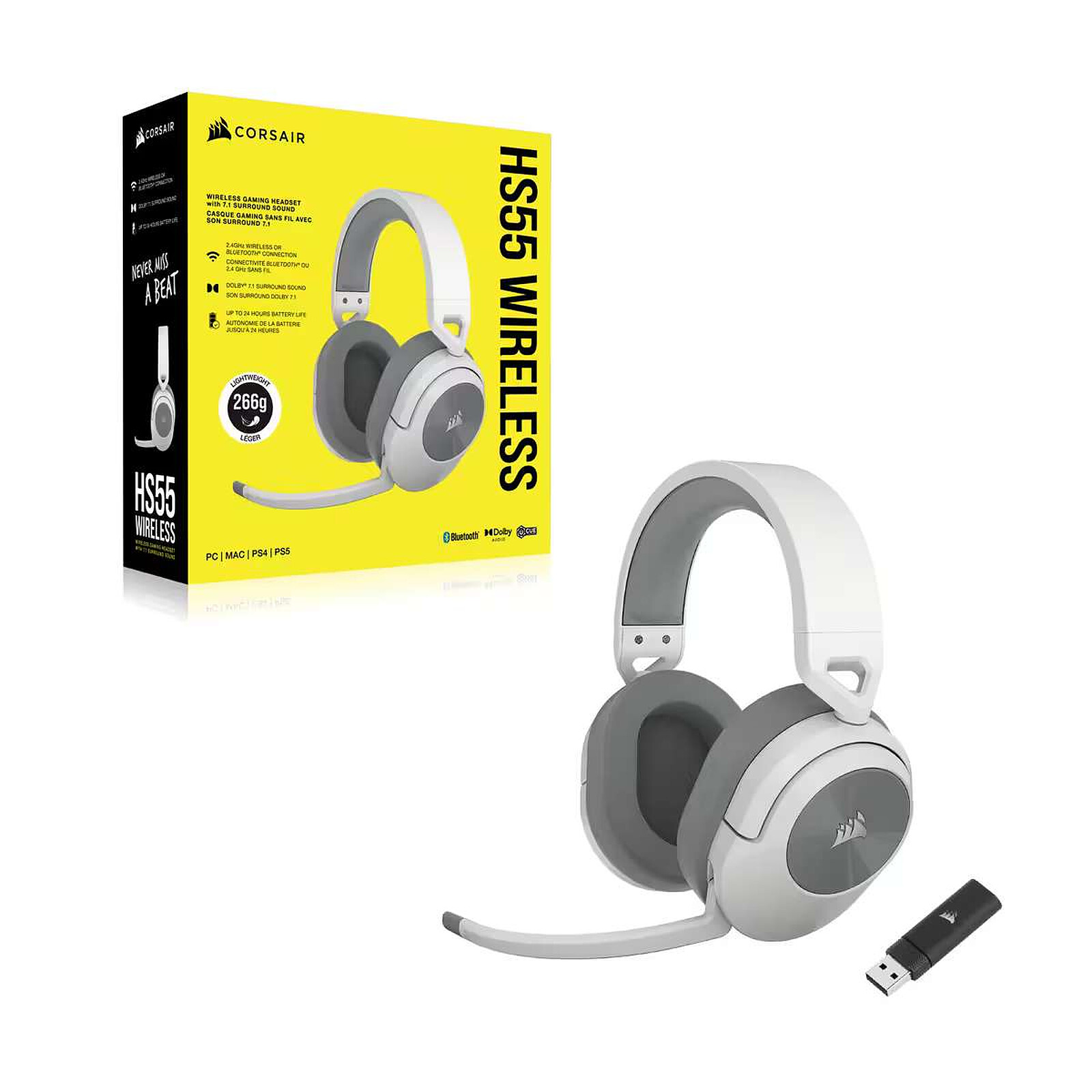 Corsair HS55 Wireless (White)