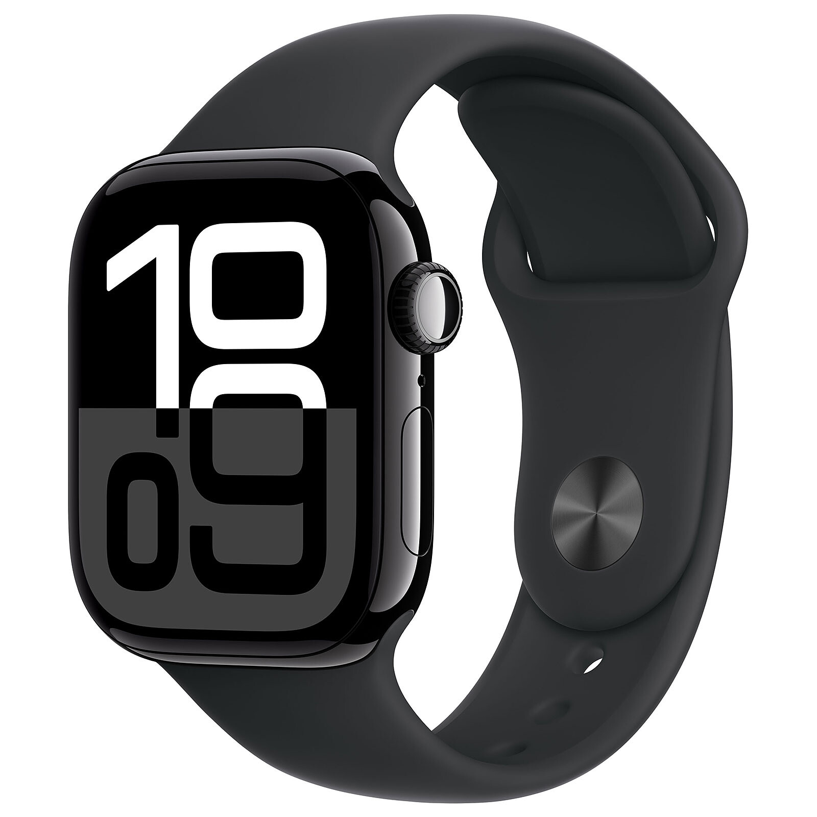 Apple Watch Series 10 GPS 42 mm Jet Black Aluminium Sport Band Black S/M