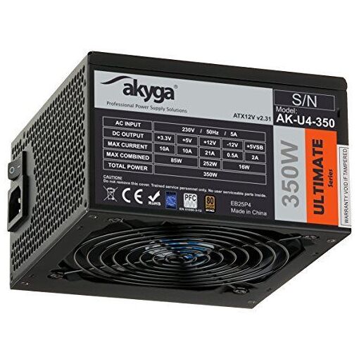 Alimentation PC Akyga Ultimate 350W, Noir