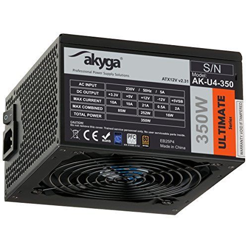 Akyga Ultimate 350W Power Supply, Black