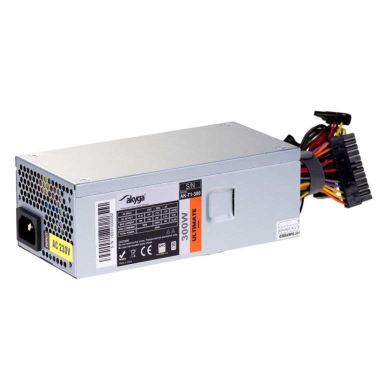 Akyga Electric Power Supply AK-T1-300 (300W, Active, 80mm) (300W), PC Power Supply