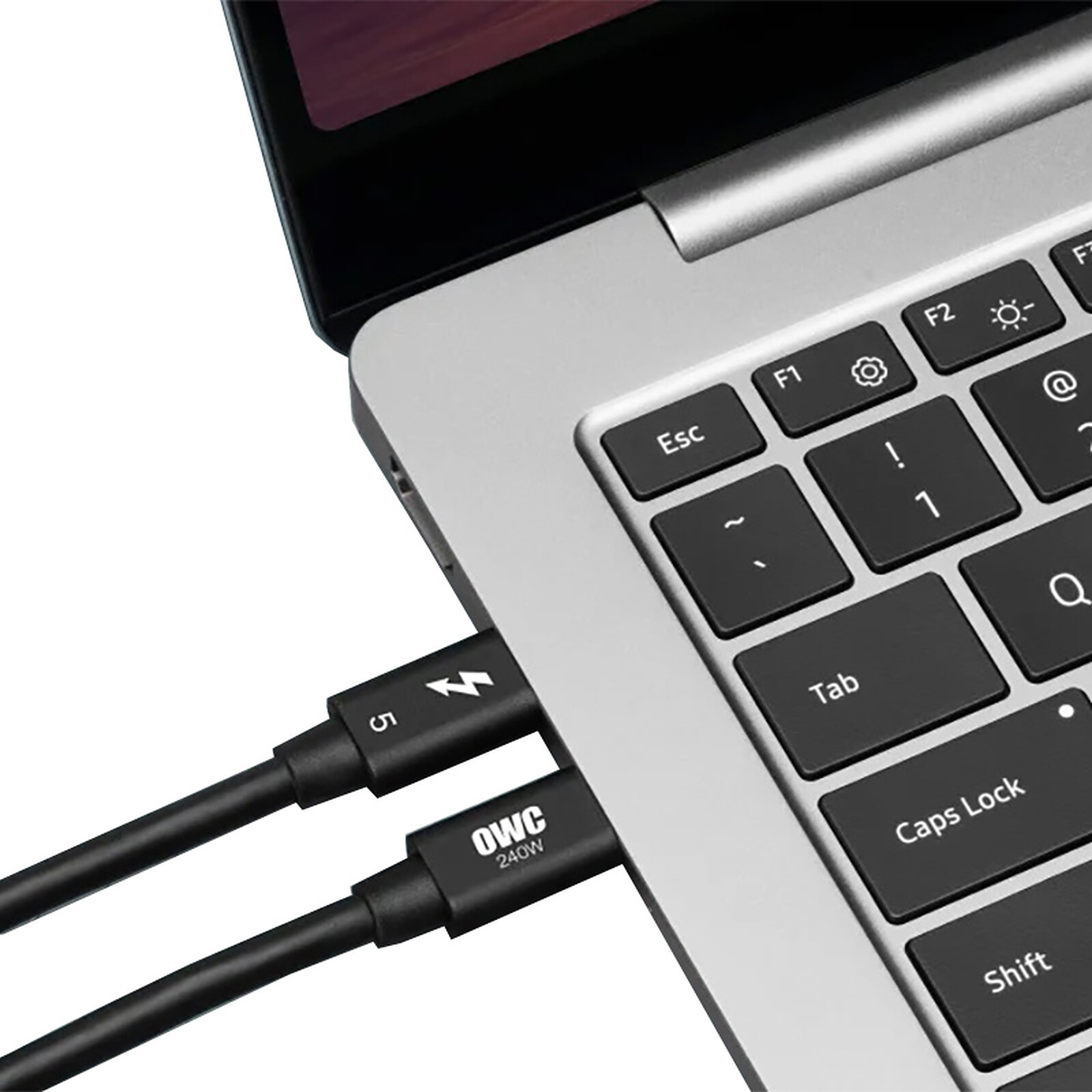 OWC Thunderbolt 5 (80 Gb/s) USB-C Cable - M/M - 0.8 m - Black