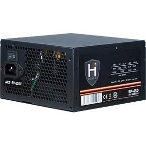 Intertech HiPower 650W PC Power Supply, Black