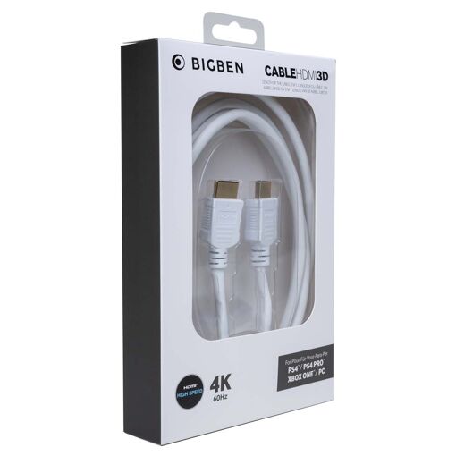 Câble HDMI Nacon de haute qualité - 2 m, Ultra HD 4K (2160p), 3D prêt
