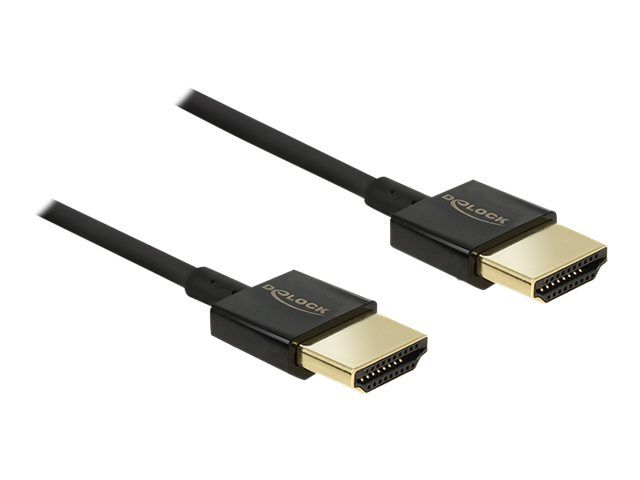 Cable HDMI Delock Slim Premium con Ethernet - 2 m, compatible 4K