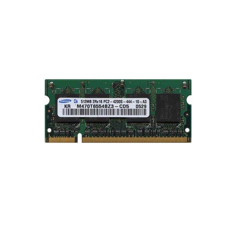 Samsung 512MB SODIMM RAM (M470T6554EZ3-CD5, DDR2 PC2-4200S, 533MHz CL4)