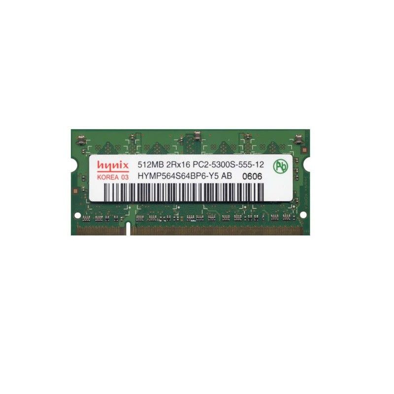 Hynix 512GB SODIMM RAM (HYMP564S64BP6-Y5 AB, DDR2 PC2-5300S, 667MHz CL5)
