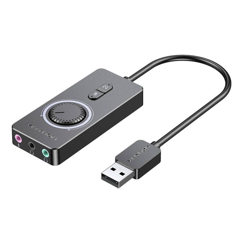Vention USB 2.0 External Sound Card CDRBF 1m (Black)