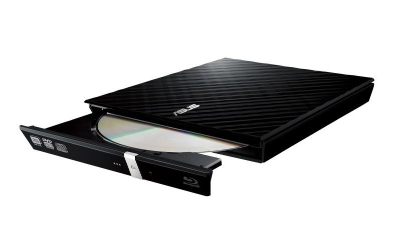 Savio AK-59 Ultra-Thin External CD/DVD Recorder - USB-C/USB-A, Black