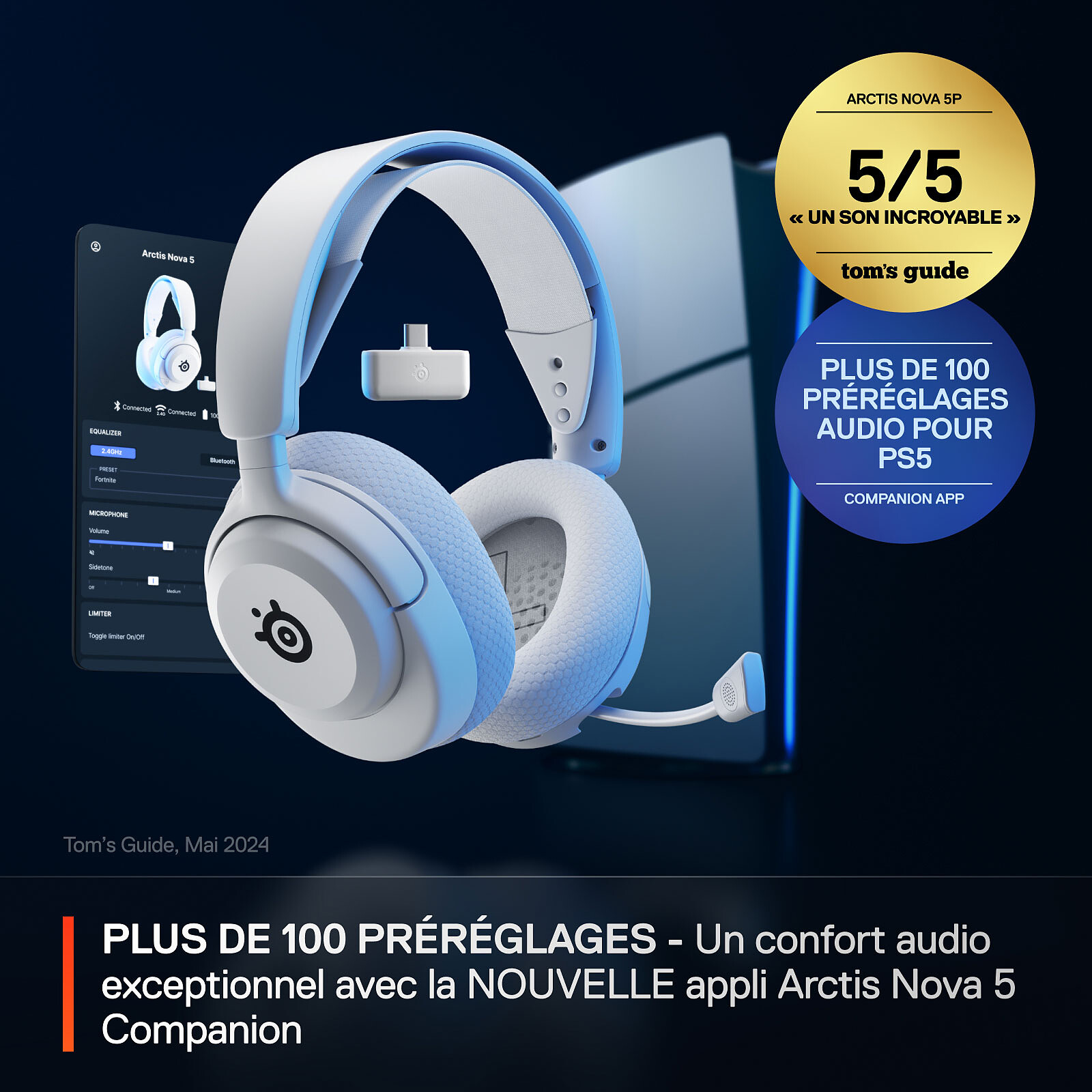SteelSeries Arctis Nova 5P (White)