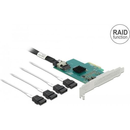 Tarjeta de controlador Delock PCI Express 4x SATA 6Gb/s RAID y HyperDuo