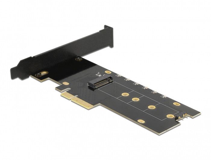 Adaptador de bus host Delock PCIe x4 M.2, NVMe, Clave M, LED RGB