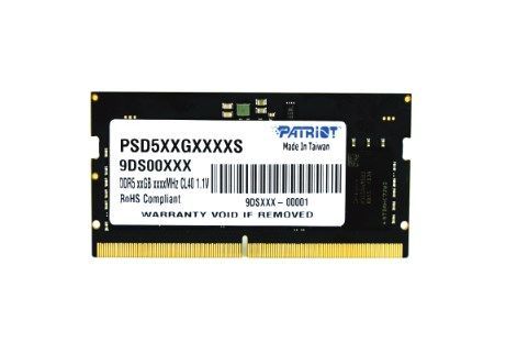 Memoria RAM Patriot DDR5 SO-DIMM de 16 GB (1x16 GB, 4800 MHz, DDR5, SO-DIMM)