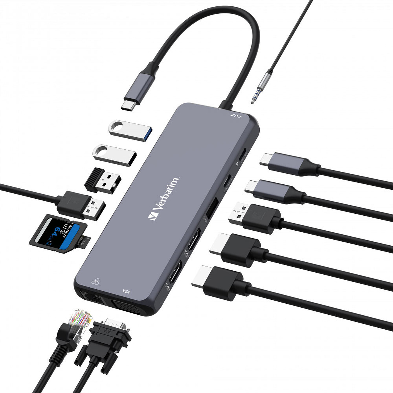 Hub Verbatim CMH-14 multifuente