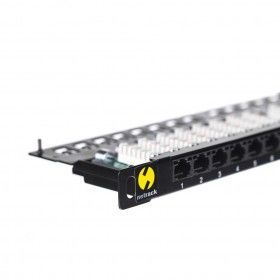Netrack 19-Inch 24-Port Cat. 6 UTP Patch Panel, Black
