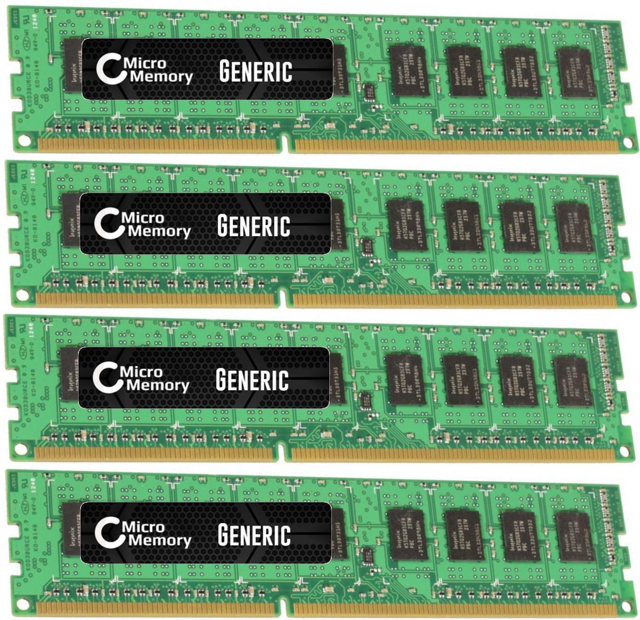 Module de mémoire CoreParts 32 Go (4x8 Go, 1600 MHz, 240 broches DIMM, ECC)