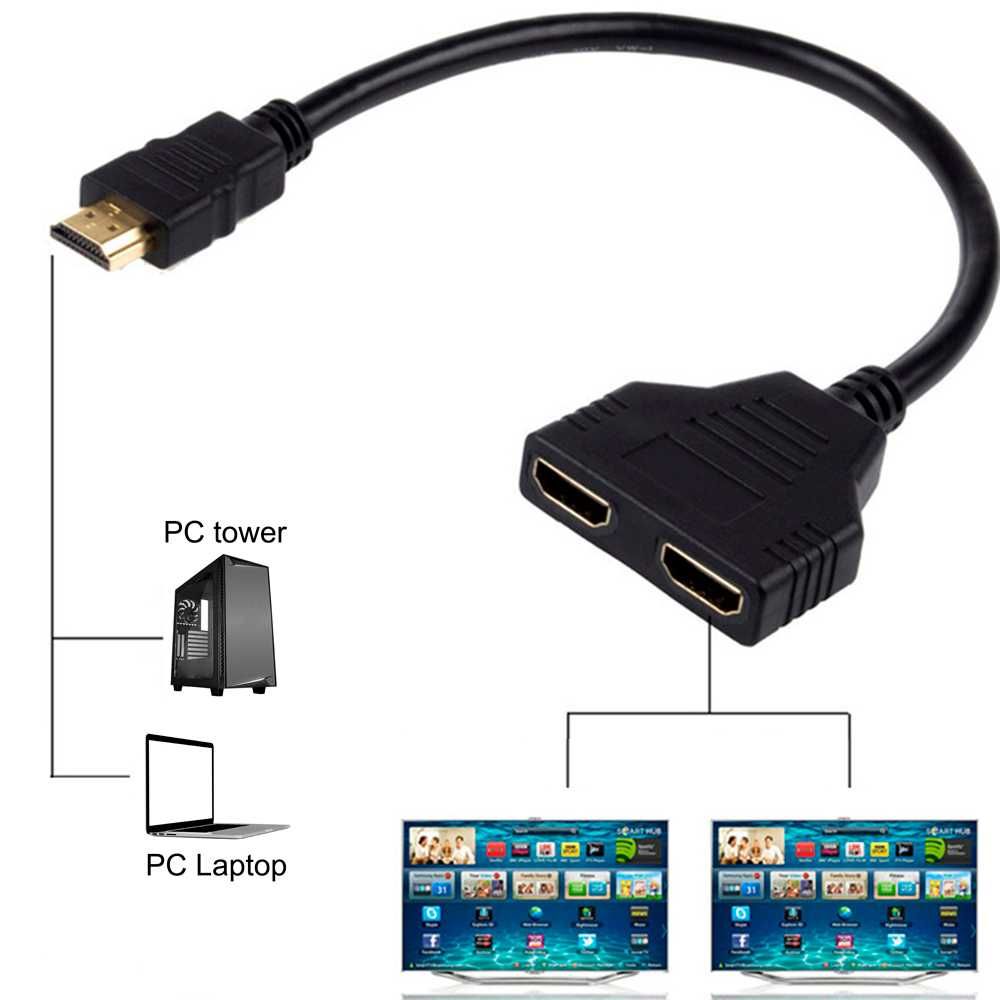 HDMI Splitter Cable - 1 Input, 2 Outputs by Straße Tech