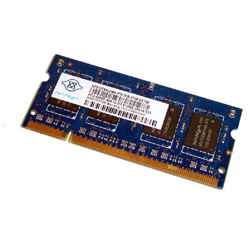 Memoria RAM SO-DIMM Nanya de 512 GB (NT512T64UH8A0FN-37B, PC2-4200S, 533 MHz CL4)