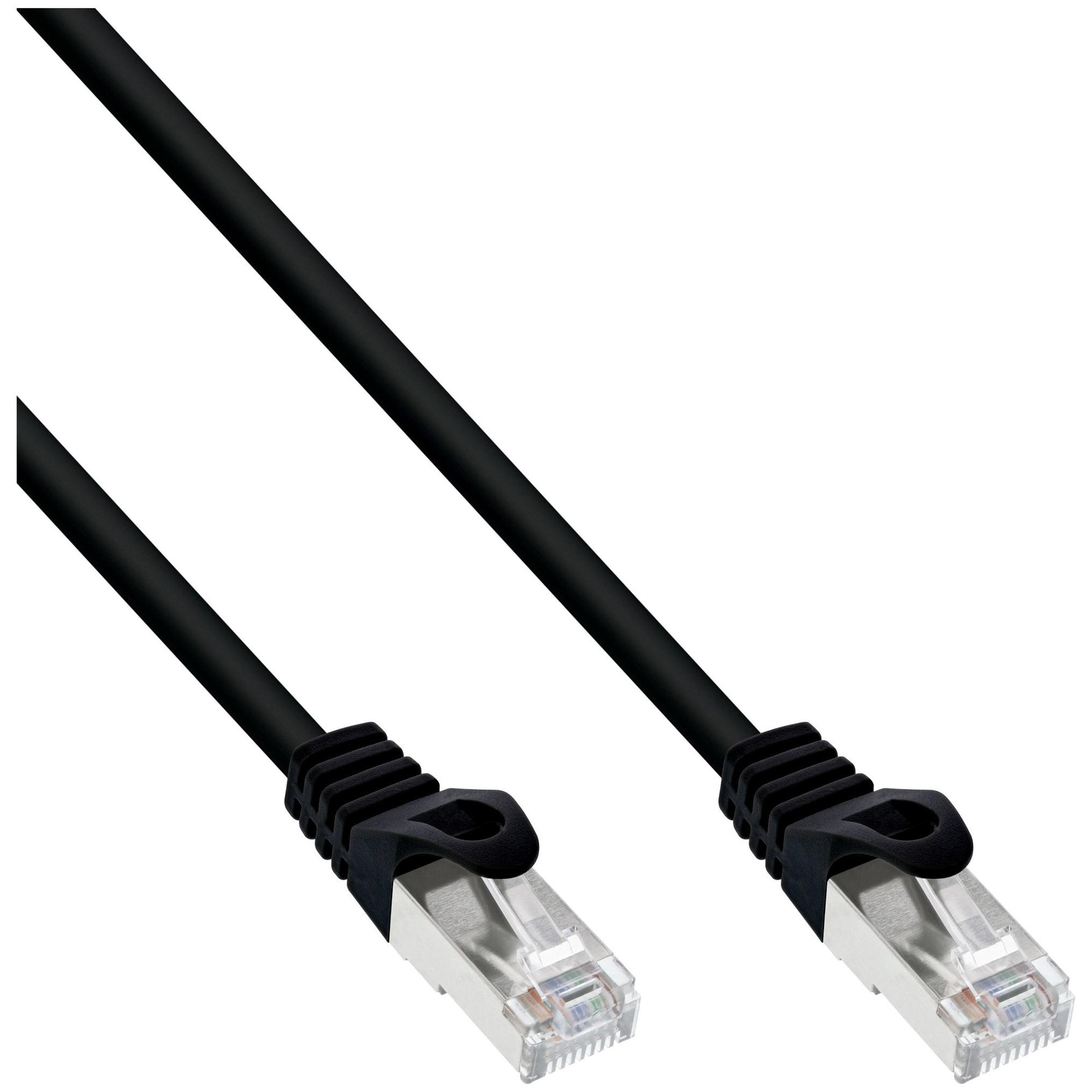 INTOS ELECTRONIC RJ-45 (M) to RJ-45 (M) Cable - 20m - SFTP - CAT 5e - Molded - Black