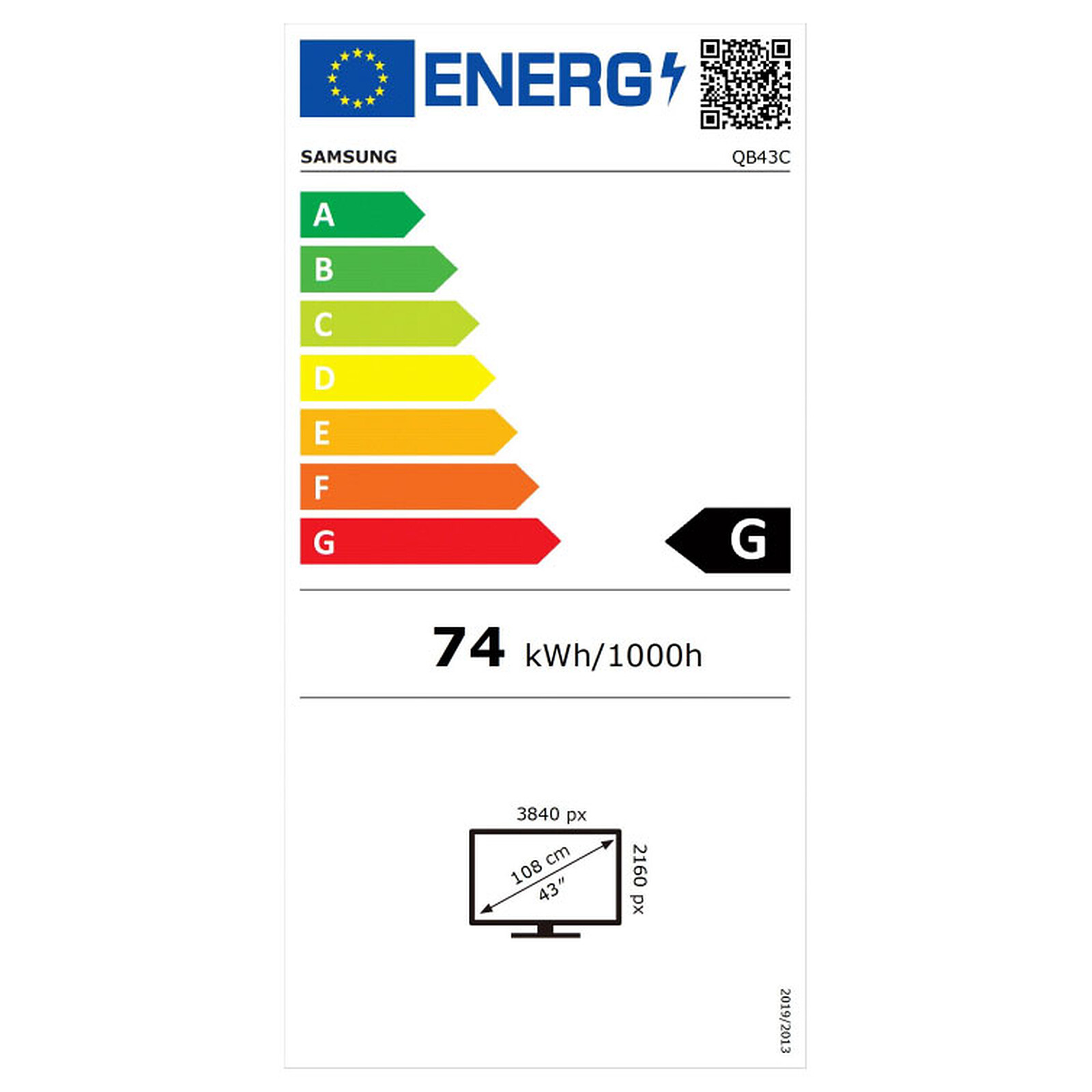 Samsung 43" LED QB43C