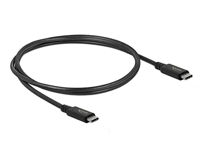 Delock USB-C Cable 0.8m USB4 Gen 3x2 Black