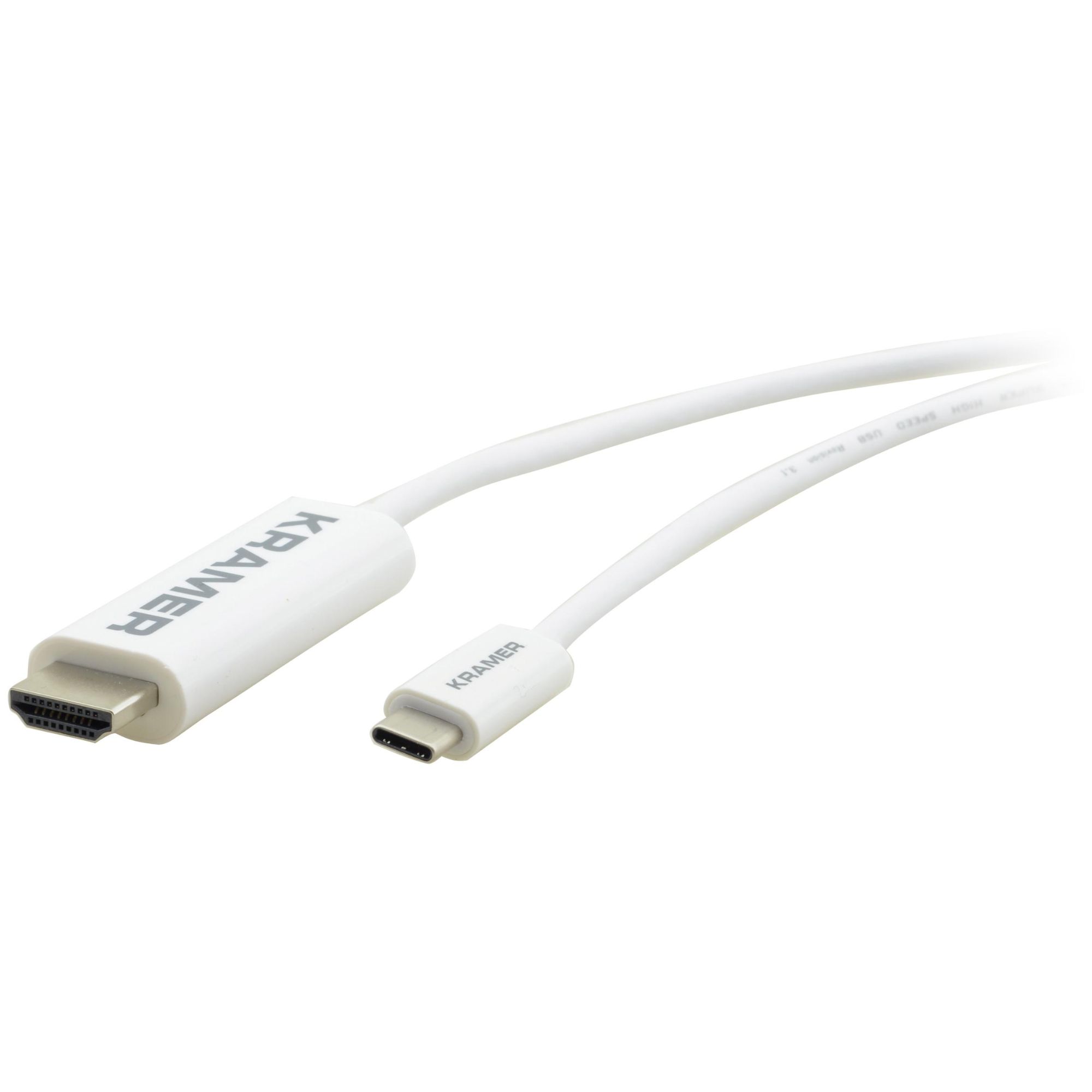 Cable Kramer Electronics USB-C a HDMI, 6 pies (1,8 m), Blanco